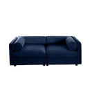 Stylish Sofa With Storage Seat And Cylindrical Backrest