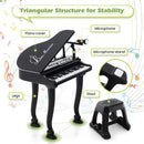 37 Keys Kids Piano Keyboard with Stool and Piano Lid by DirectDeals
