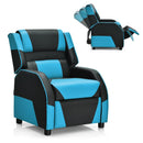 Kids Youth PU Leather Gaming Sofa Recliner with Headrest and Footrest by LJGDeals