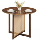 37.5 Inch Round Dining Table with Cross Pedestal Base by LJGDeals