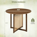 37.5 Inch Round Dining Table with Cross Pedestal Base by LJGDeals