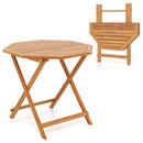 Octagonal Folding Patio Dining Table - Acacia Wood by LJGDeals