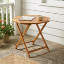 Octagonal Folding Patio Dining Table - Acacia Wood by LJGDeals