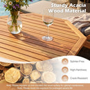 Octagonal Folding Patio Dining Table - Acacia Wood by LJGDeals