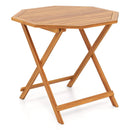 Octagonal Folding Patio Dining Table - Acacia Wood by LJGDeals