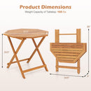 Octagonal Folding Patio Dining Table - Acacia Wood by DirectDeals