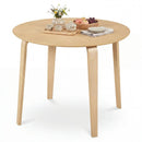 37.5" Round Dining Table with Rubber Wood Legs for Small Space by LJGDeals