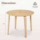 37.5" Round Dining Table with Rubber Wood Legs for Small Space by LJGDeals