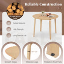 37.5" Round Dining Table with Rubber Wood Legs for Small Space by DirectDeals