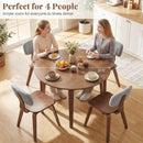 37.5" Round Dining Table with Rubber Wood Legs for Small Space by DirectDeals