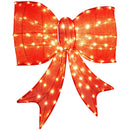 37 Inch Lighted Christmas Bow Decoration with Warm White LED Lights