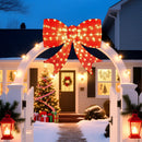 37 Inch Lighted Christmas Bow Decoration with Warm White LED Lights by LJGDeals