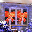 37 Inch Lighted Christmas Bow Decoration with Warm White LED Lights by LJGDeals