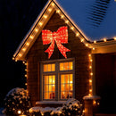 37 Inch Lighted Christmas Bow Decoration with Warm White LED Lights by LJGDeals