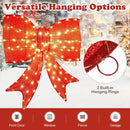 37 Inch Lighted Christmas Bow Decoration with Warm White LED Lights by LJGDeals