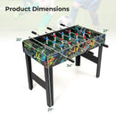 37 Inch Mini Foosball Table 2-in-1 Game Table with Detachable Legs for Tabletop-Black by LJGDeals