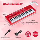 37 Keys Kids Piano Keyboard with 8 Rhythms and Microphone by LJGDeals
