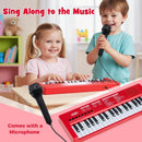37 Keys Kids Piano Keyboard with 8 Rhythms and Microphone