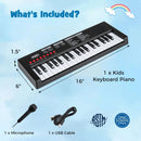 37 Keys Kids Piano Keyboard with 8 Rhythms and Microphone