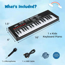 37 Keys Kids Piano Keyboard with 8 Rhythms and Microphone by LJGDeals