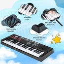 37 Keys Kids Piano Keyboard with 8 Rhythms and Microphone by LJGDeals