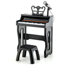 37 Keys Music Piano with Microphone Kids Piano Keyboard with Detachable Music Stand by LJGDeals