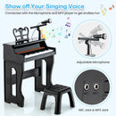 37 Keys Music Piano with Microphone Kids Piano Keyboard with Detachable Music Stand by LJGDeals