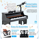 37 Keys Music Piano with Microphone Kids Piano Keyboard with Detachable Music Stand by LJGDeals