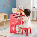 37 Keys Music Piano with Microphone Kids Piano Keyboard with Detachable Music Stand by LJGDeals