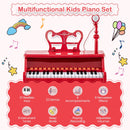 37 Keys Music Piano with Microphone Kids Piano Keyboard with Detachable Music Stand