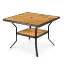 37" Square Outdoor Dining Table with Acacia Wood Top by LJGDeals