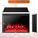 Electric Fireplace Recessed 34/37 Inch with Adjustable Flames by LJGDeals