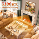Electric Fireplace Recessed 34/37 Inch with Adjustable Flames by LJGDeals