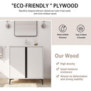 30" Freestanding Bathroom Vanity With Ceramic Sink-BVB06730WH-