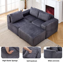 L-Shape Modern Minimalist Modular Sectional Sofa with Deep Seats by HouseOfZazla