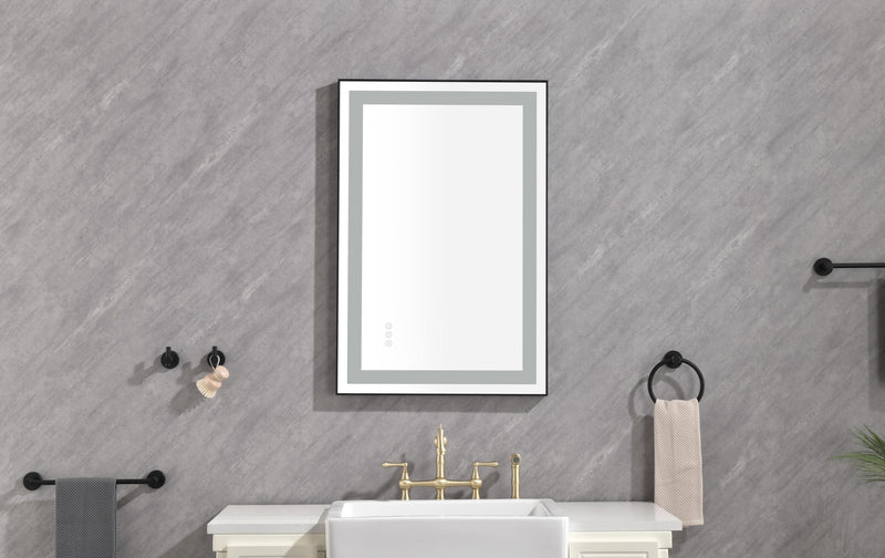36x24 LED Lighted Bathroom Wall Mounted Mirror with High Lumen+Anti-Fog Separately Control