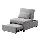 Folding Ottoman Sofa Bed - Gray Fabric by HouseOfZazla