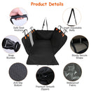 Dog Car Back Seat Cover With Zipper Mesh Window Storage Bags Waterproof 600D Oxford Cloth Car Seat Protector With Slide Flaps For Cars Trucks SUVs by GBruno Store