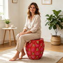 13.4' Oversized Resin Dragon Fruit Stool, Multi-Purpose Side Table & Plant Stand by HouseOfZazla