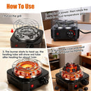 500W Electric Charcoal Burner – Hookah Coal Heater with Grill & Tongs
