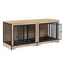 Dog Crate Furniture with Two Combined Rooms