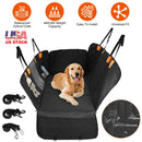 Dog Car Seat Cover For Back Seat Waterproof Oxford Cloth Seat Cover Hammock Non-Slip Scratchproof Back Seat Extender with Side Flap Mesh Window Storag
