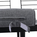 6-Piece Outdoor Sectional Sofa Set with Round Nesting Coffee Tables and Seating Sofa with Cushions for Patio, Porch and Garden (Grey)