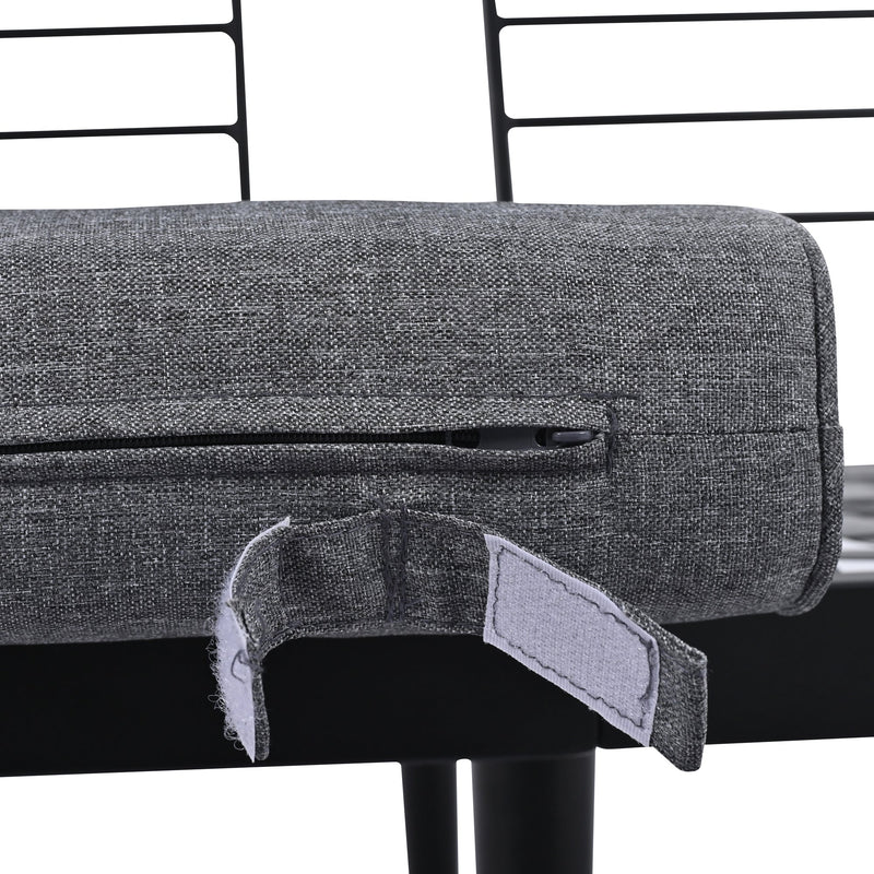 6-Piece Outdoor Sectional Sofa Set with Round Nesting Coffee Tables and Seating Sofa with Cushions for Patio, Porch and Garden (Grey)