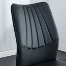 6 black dining chairs. Modern chairs from the Middle Ages. Made of PU material cushion and silver metal legs. Suitable for restaurants and living rooms