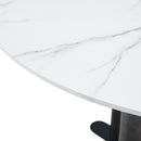 Round Dining Table With Cross Base, Modern Home Furniture
