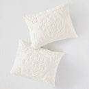 King/Cal King 3-Piece Tufted Cotton Chenille Medallion Duvet Cover Set