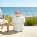 U_Style Outdoor Patio Accent Table With Crack Process by HouseOfZazla