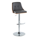 Gianna - Mid Century Modern Adjustable Barstool With Swivel With Rounded T Footrest (Set of 2) by HouseOfZazla