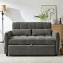 Loveseat Sofa Pull-Out Bed With Adjustable Backrest, 3 USB Ports And 2 Lumbar Pillows For Living Room by HouseOfZazla
